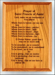 St Francis Prayer Plaque